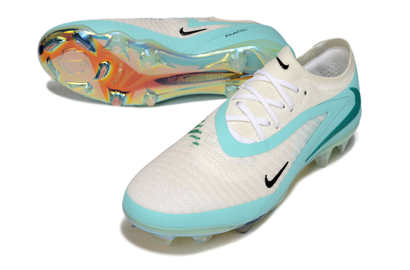 Chuteira Nike Phantom 6 Elite FG - Branco e Azul