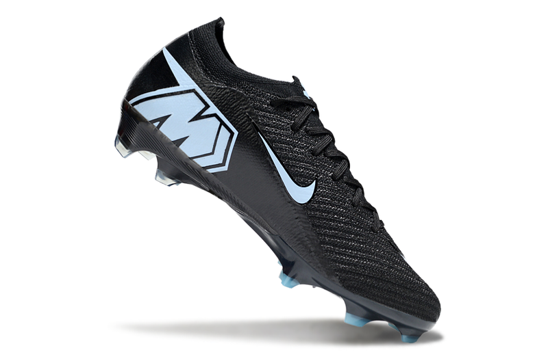 Chuteira Nike AIR Zoom Mercurial Vapor 16 Elite FG - Preta e Azul - Pack Shadow