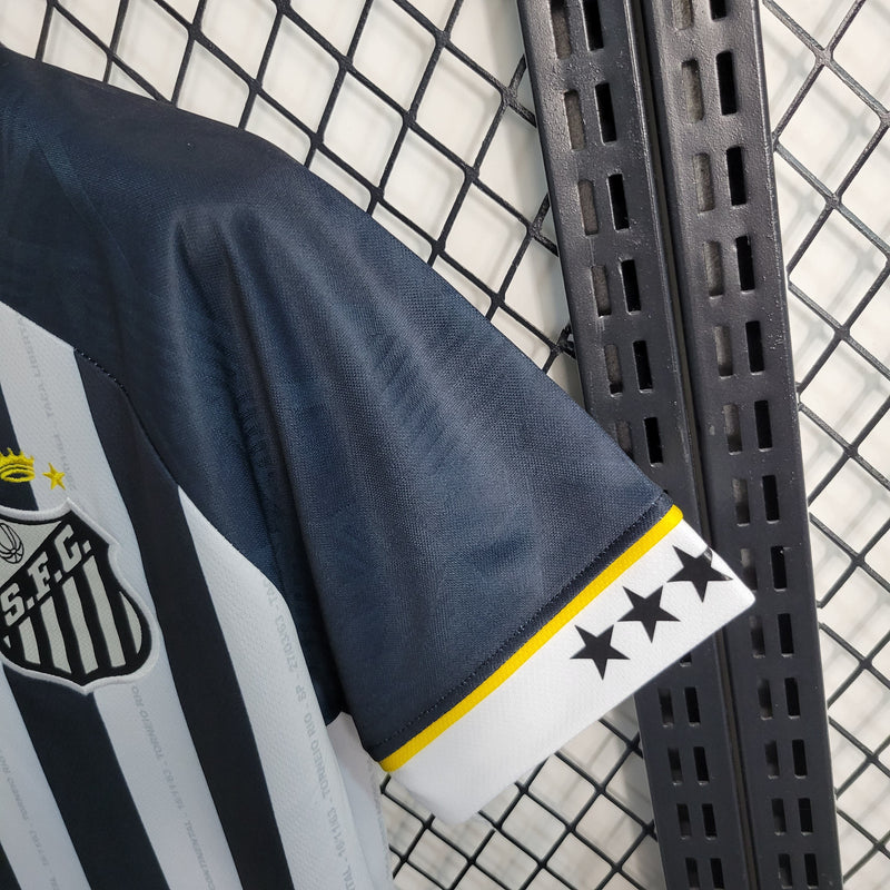 CAMISA FEMININA DO SANTOS 23/24 PRETO E BRANCO