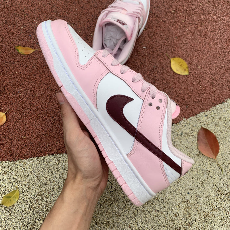 DUNK LOW PINK RED WHITE