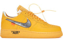 Nike Air force 1 Low Off White University Gold Metallic Silver