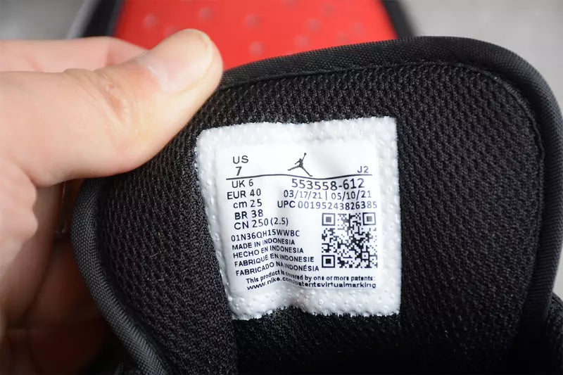 Jordan 1 Low Bred Toe