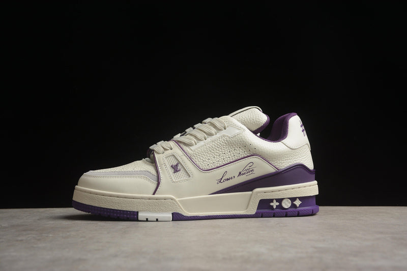 LV TRAINER WHITE PURPLE