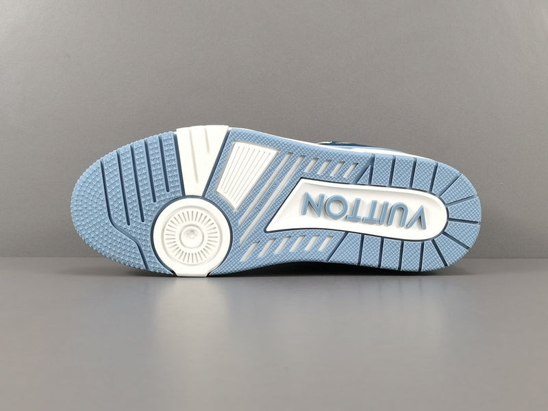 LOUIS VUITTON TRAINER BRANCO E AZUL CONVENCIONAL