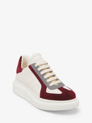 Men's Oversized Retro Sneaker in Off Whiteburgundygrey