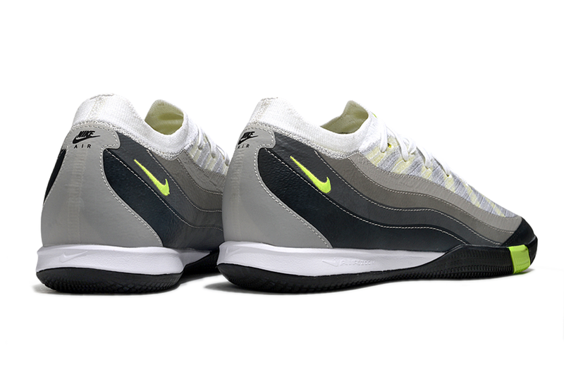 Chuteira Futsal Nike Mercurial Air Zoom Vapor 16 Air Max 95 IC - Branca, Cinza e Preta