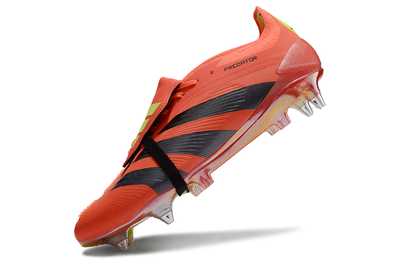 Adidas Predator Elite Fold-Over Tongue SG - Laranja, Cinza, Preta e Verde