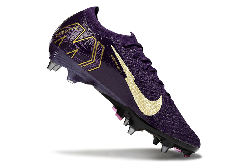 Chuteira Nike Air Zoom Mercurial Vapor 16 Elite Kylian Mbappé SG - Roxa