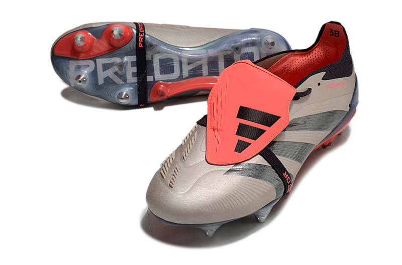 Adidas Predator Elite Fold-Over Tongue SG - Marrom, Laranja e Preta