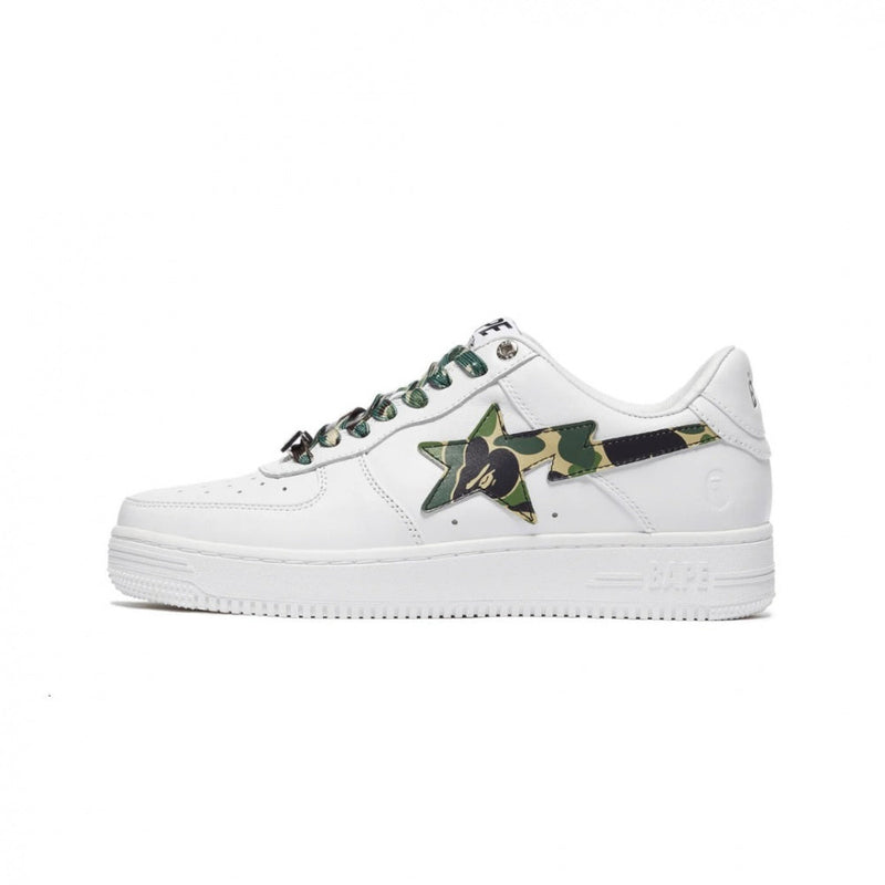 A BATHING APE BAPE STA LOW WHITE ABC CAMO GREEN