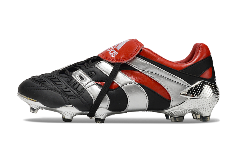 Chuteira Adidas Predator Accelerator FG - Preta e Vermelha