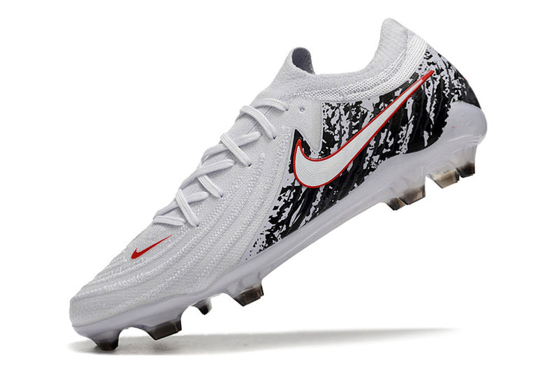 Chuteira Nike Phantom GX II FG - Branca, Preta e Vermelha