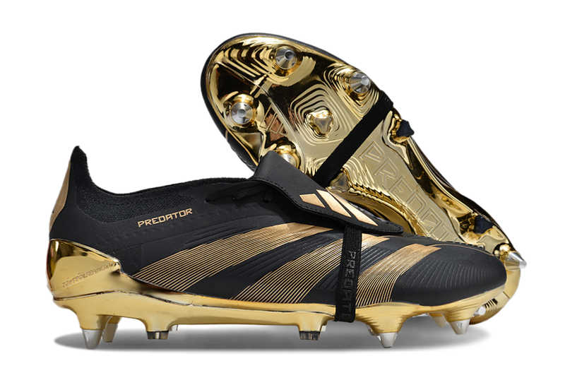 Adidas Predator Elite Fold-Over Tongue SG - Preta e Dourada