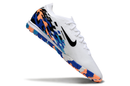 Chuteira Society Nike Air Zoom Mercurial Vapor 16 Elite TF - Branca, Preta e Azul