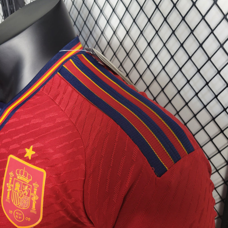 CAMISA VERSÃO PLAYER DA SELEÇÃO DA ESPANHA 22/23 VERMELHO