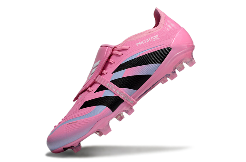 Chuteira Adidas Predator Elite Fold-Over Tongue FG - Rosa, Azul e Preta