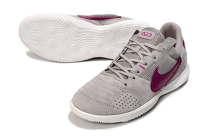 Tênis Futsal Nike Street Gato IC - Cinza e Vinho