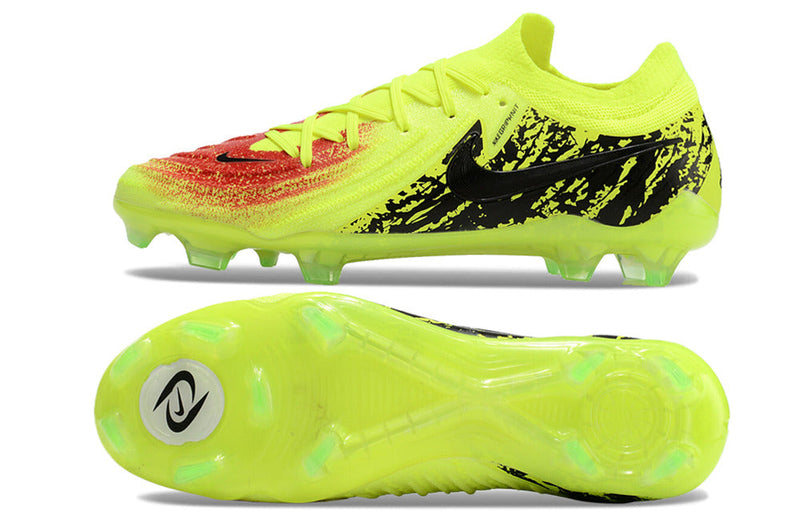 Chuteira Nike Phantom GX II Edição Especial Haaland FG - Verde, Preta e Vermelha