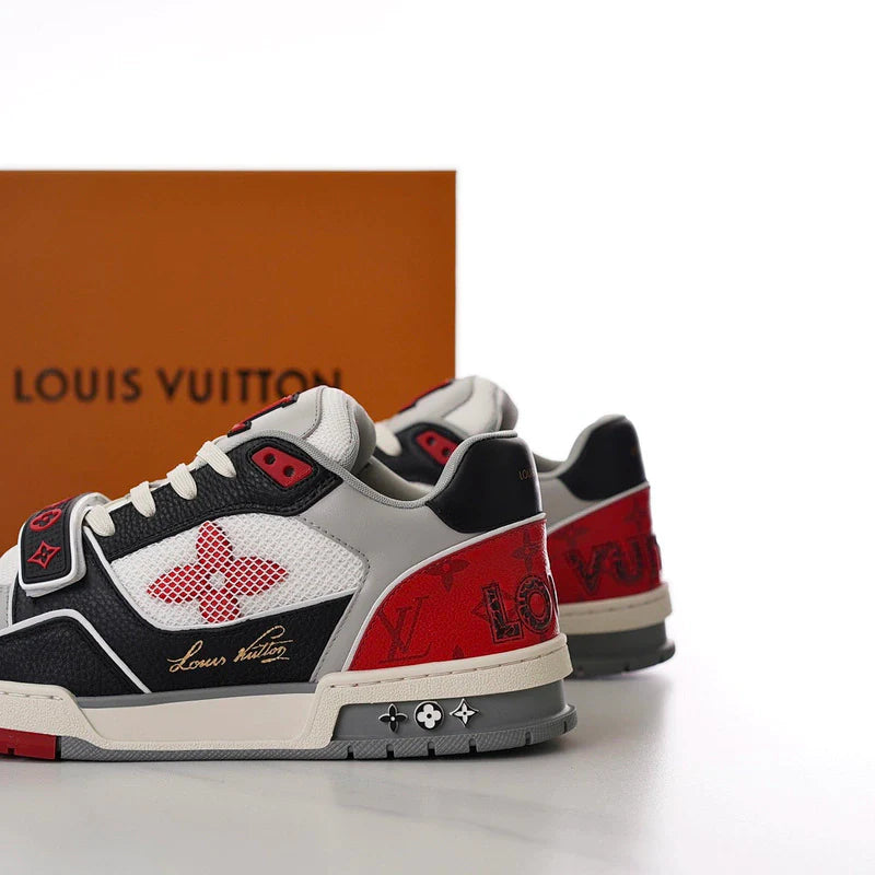 LOUIS VUITTON TRAINER PRETO E VERMELHO