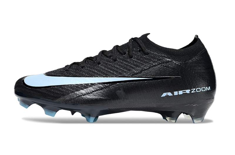 Chuteira Nike AIR Zoom Mercurial Vapor 16 Elite FG - Preta e Azul - Pack Shadow