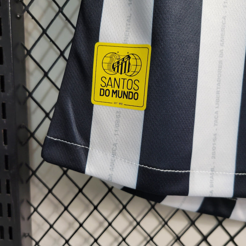 CAMISA FEMININA DO SANTOS 23/24 PRETO E BRANCO