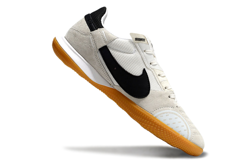 Tênis Futsal Nike Street Gato IC - Cinza, Branca e Preta