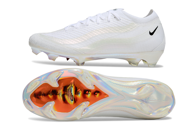 Chuteira Nike Mercurial  Air Max 95 Elite FG - Branca e Laranja