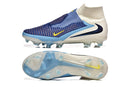 Chuteira Nike Phantom 6 Elite FG - Branca e Azul - Pack Fear Nothing