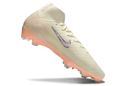 Chuteira Nike Air Zoom Mercurial Superfly 10 Edição Especial Elite FG - Branca e Salmão