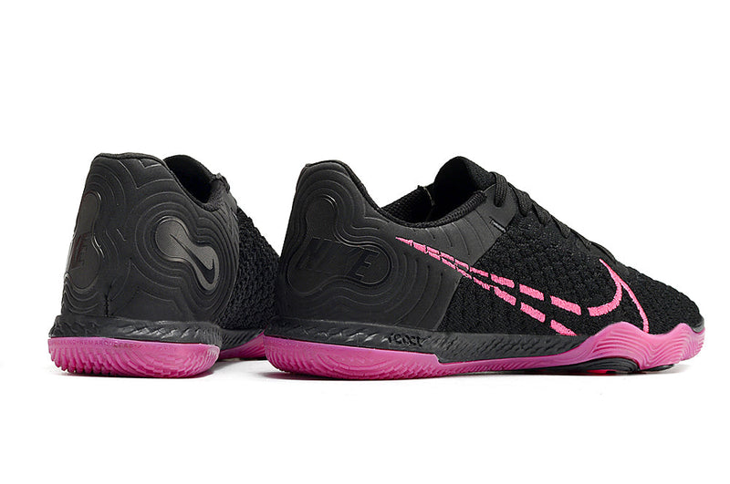 Tênis Futsal Nike React Gato IC - Preta e Rosa