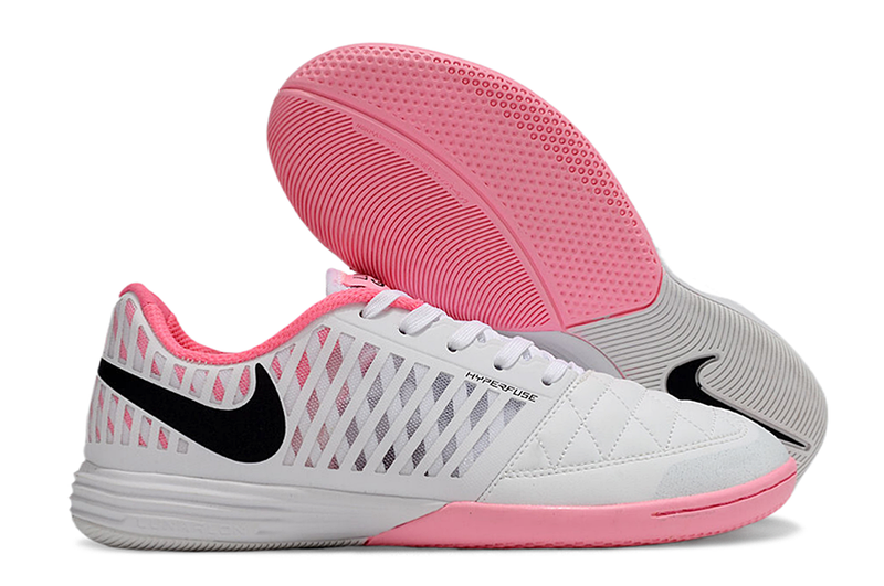 Tênis Futsal Nike Lunar Gato IC - Branco e Rosa