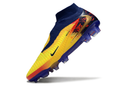 Chuteira Nike Phantom 6 Elite Edição Especial Haaland FG - Azul, Amarela e Vermelha