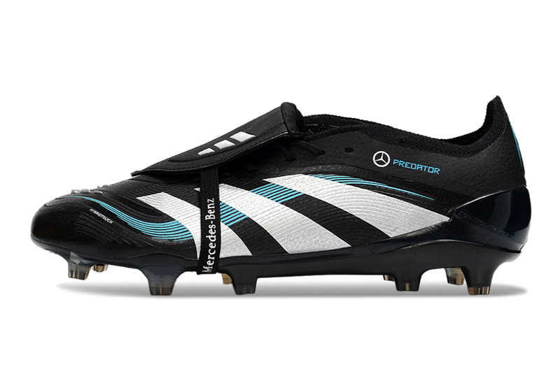 Chuteira Adidas Predator Elite Fold-Over Tongue FG - Preta, Branca e Azul