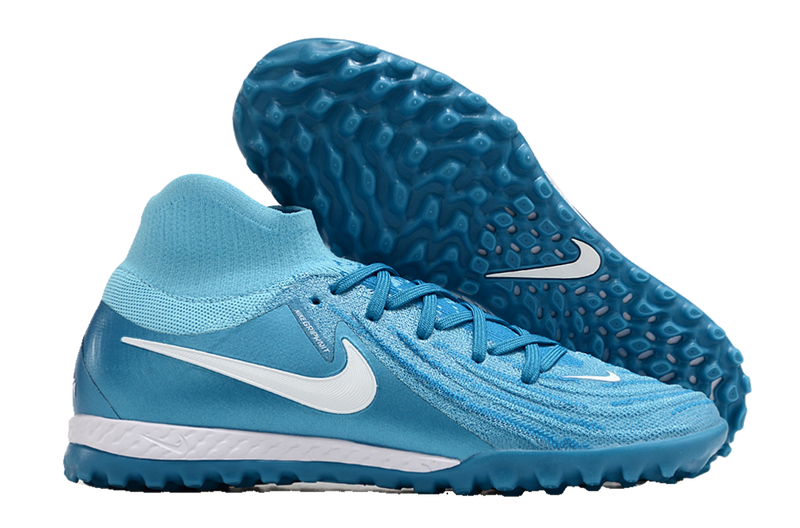 Chuteira Nike Phantom Luna TF - Azul e Branca