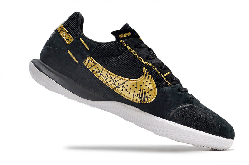 Tênis Futsal Nike Street Gato IC - Preta e Dourada