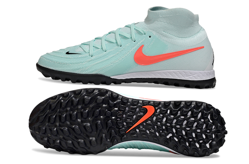 Chuteira Nike Phantom Luna TF - Azul, Branca e Laranja