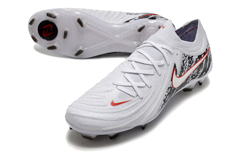 Chuteira Nike Phantom GX II FG - Branca, Preta e Vermelha