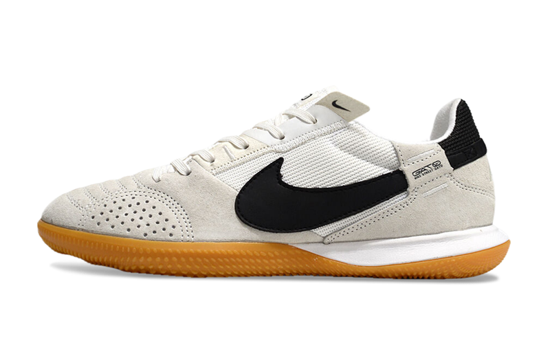 Tênis Futsal Nike Street Gato IC - Cinza, Branca e Preta