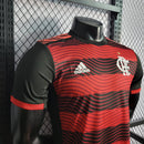 CAMISA VERSÃO PLAYER DO FLAMENGO 22/23 VERMELHO E PRETO 2