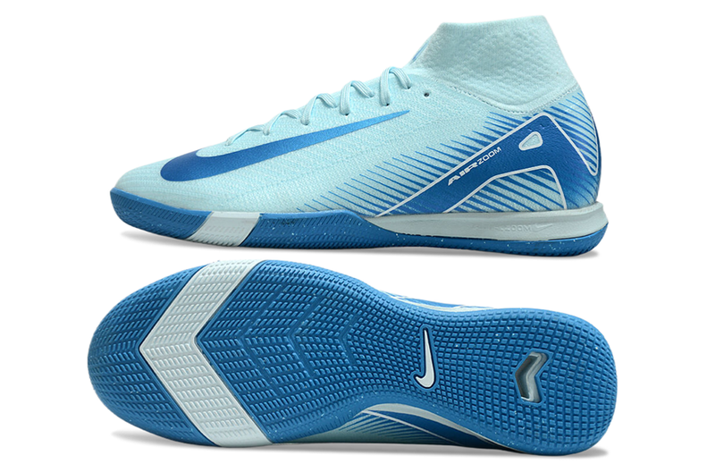 Chuteira Nike Air Zoom Mercurial Superfly 10 Elite  IC - Azul