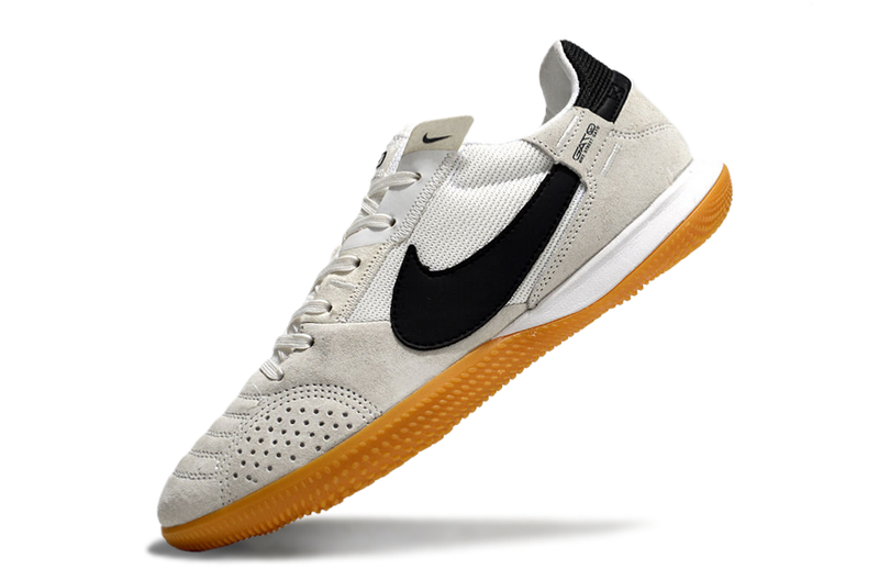 Tênis Futsal Nike Street Gato IC - Cinza, Branca e Preta