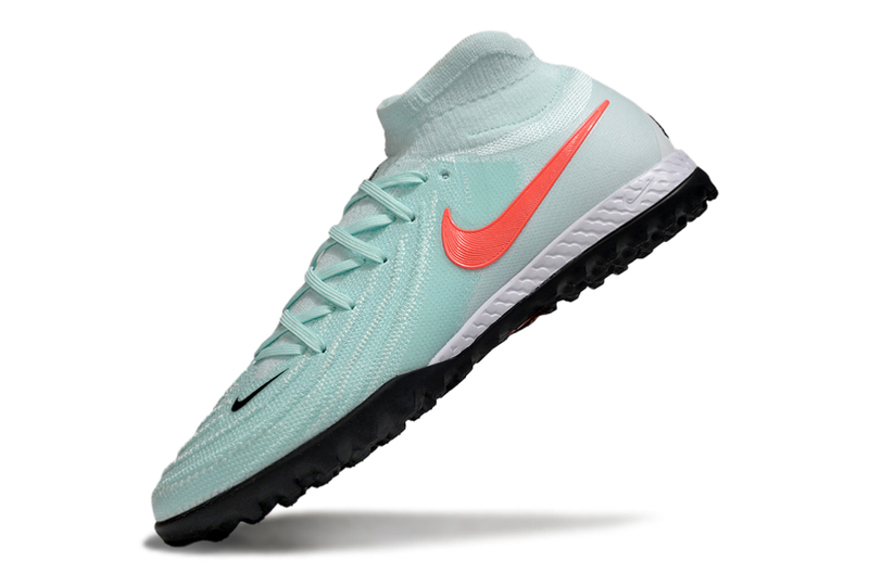 Chuteira Nike Phantom Luna TF - Azul, Branca e Laranja