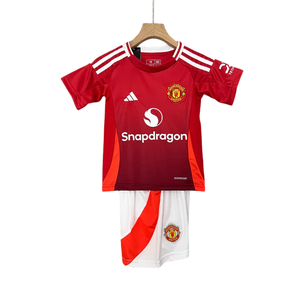 Kit Infantil Manchester United Home 24/25 Lançamento