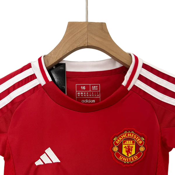 Kit Infantil Manchester United Home 24/25 Lançamento