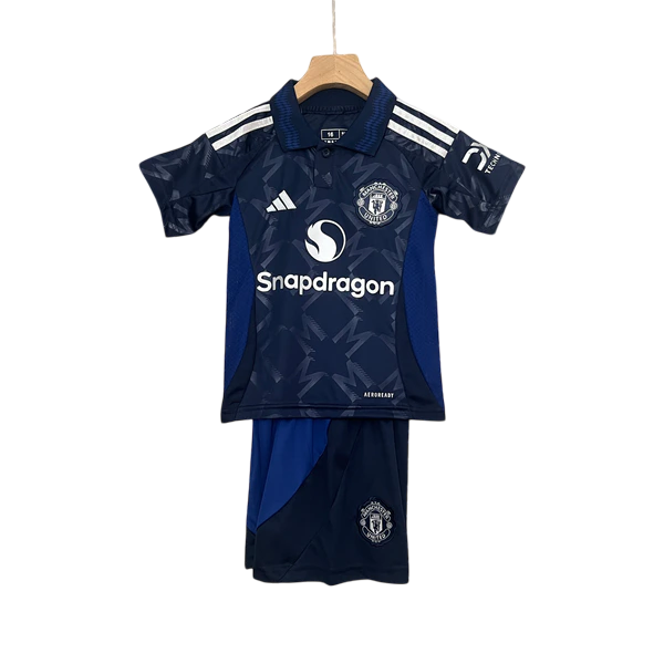 Kit Infantil Manchester United Away 24/25 Lançamento
